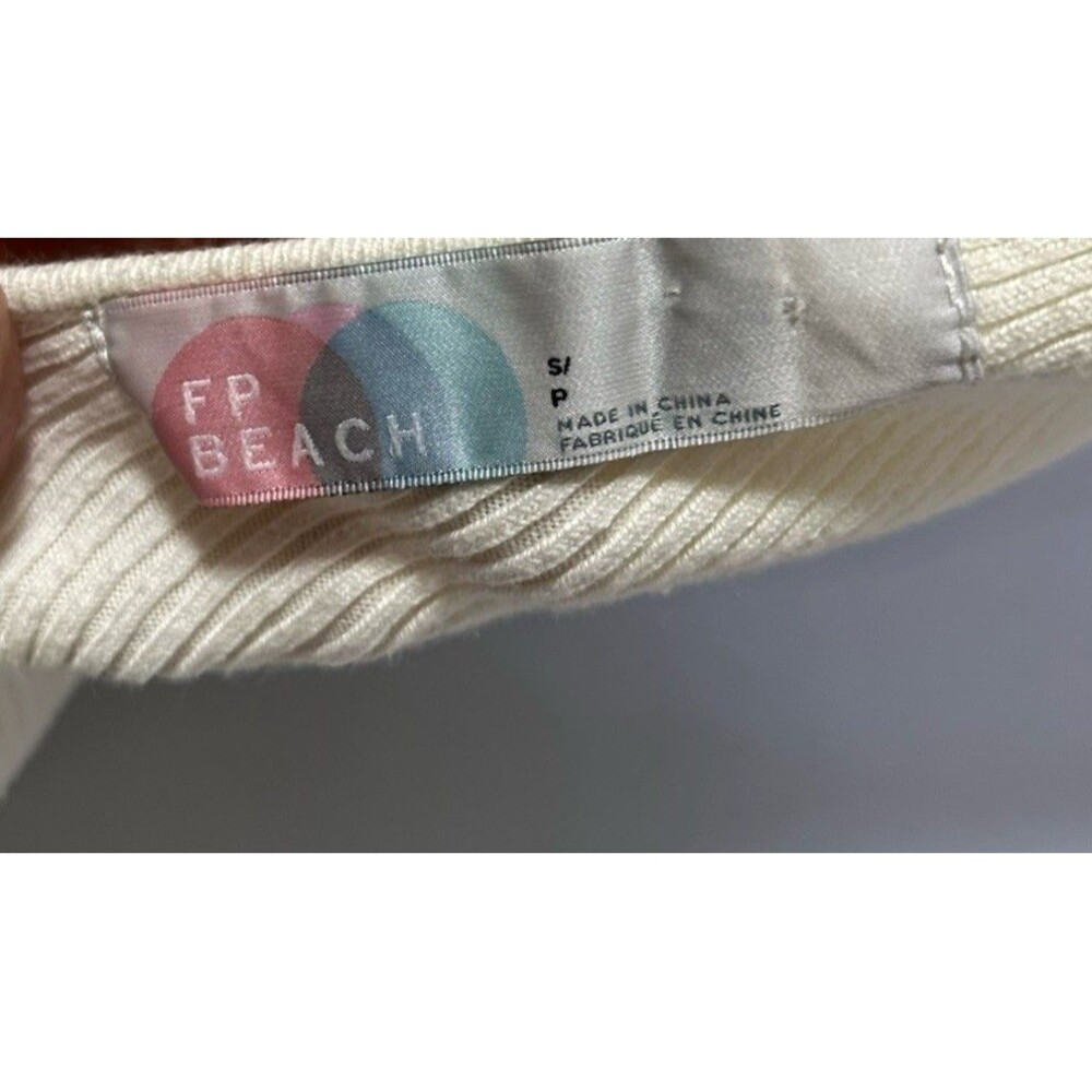 Free People Beach daniela Off White Knit Sleevess Maxi Dress Size Small - Picture 9 of 10